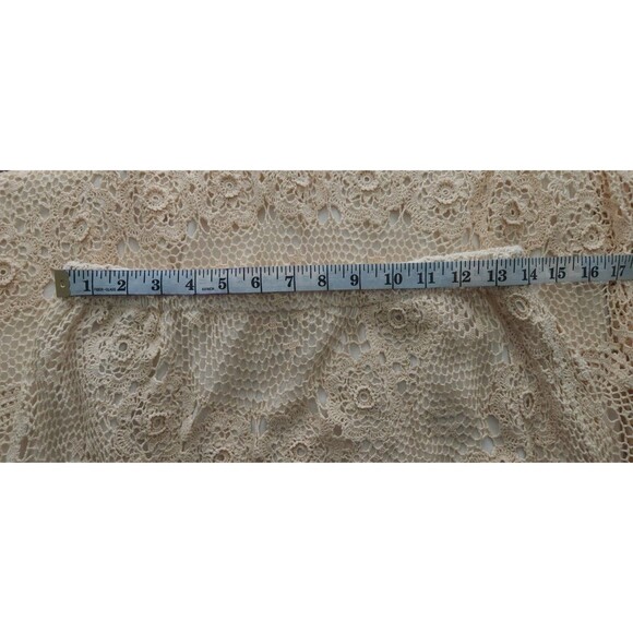 Pat Dahnke Waller, Texas Vintage Custom Made Cream/Ecru Crochet Skirt - Rare! - Picture 4 of 6